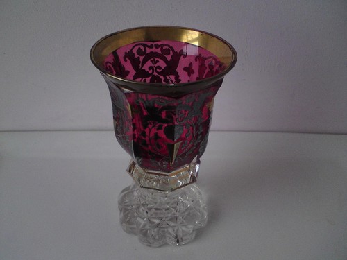 Biedermeier bohemian cut glass - bohemian,
