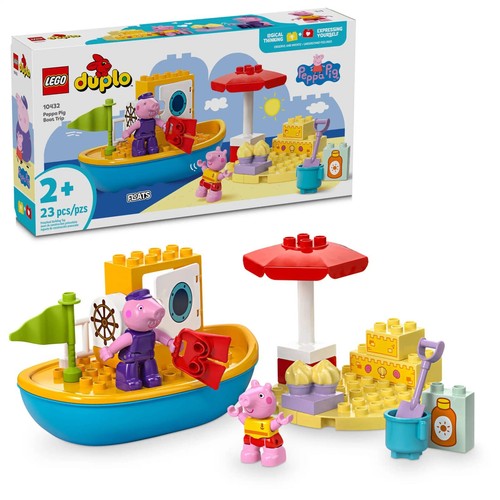 Lego duplo peppa pig boat - pig,