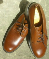 Vintage New 1970s Loake Style Clark's K Gold Label Tan Leather Derby Shoe Size 9