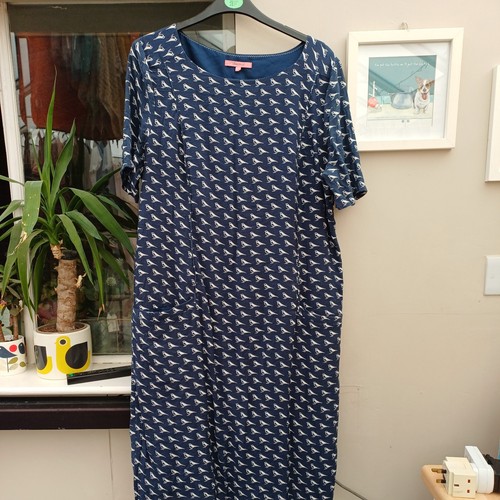 White stuff bird print dress - white,