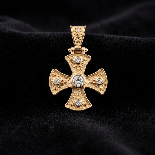 Gold plated byzantine - gold, cross