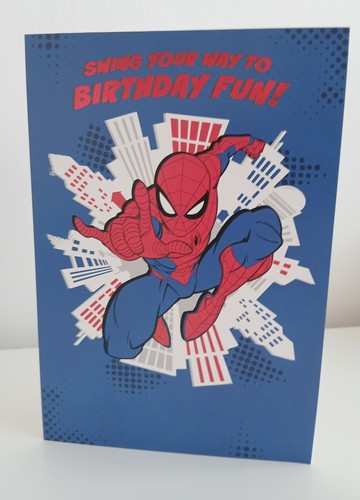 Spiderman birthday card great - spiderman,