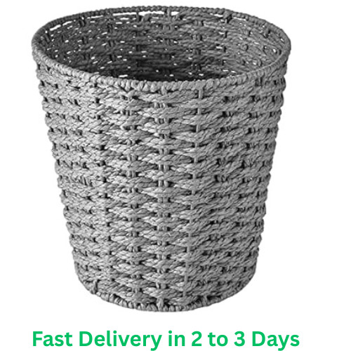 Wicker style waste paper bin - style,