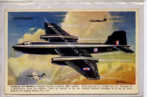 Canberra jet bomber - canberra,