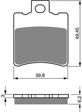 Brake Disc Pads Rear R/H
