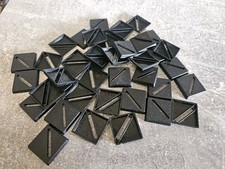 Black Plastic Slotta, Slotted  Bases - 20x20mm Small Square  - Warhammer X40