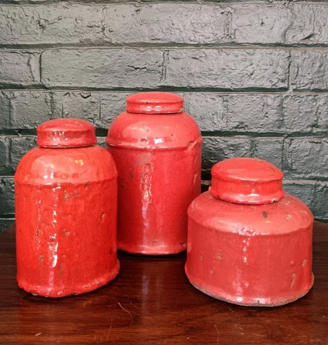Set red glazed - set, of