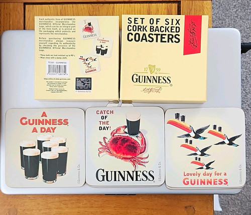 Guinness set cork backed - of,