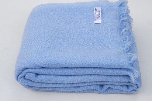 Cashmere large shawl blue wrap - blue,