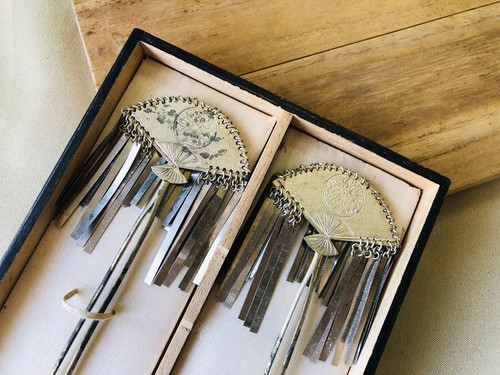 Y4325 kanzashi metal hairpin - y4325,