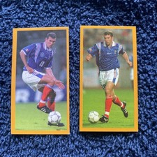 ZINEDINE ZIDANE FRANCE BARRATT CANDY STICKS WORLD HEROES PICTURE CARDS 1 & 2 