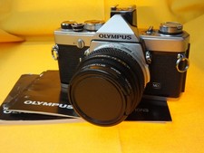 OLYMPUS OM1n  Silver 35mm SLR Film Body + 50mm f1.8 lens (EXC+)