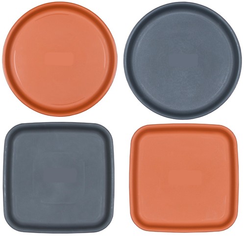 Round square plastic plant pot - plant,