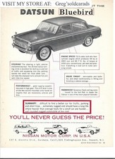 Original 1961 Datsun Bluebird
