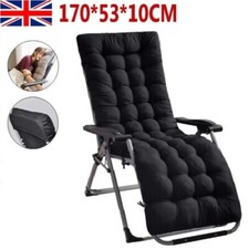 UK Sun Lounger Cushion Bench Chair Sunbed Garden Recliner Replacement Anti Slip