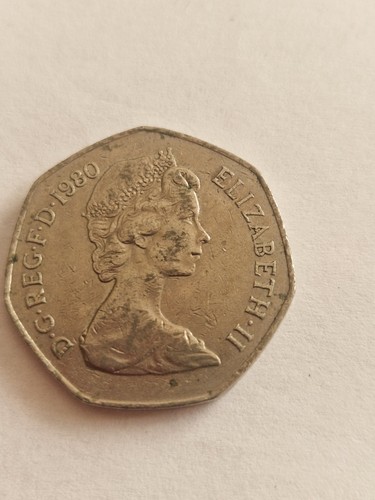 1980 50p coin very - rare, old