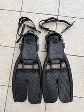 Scubapro Twin Jet Fins Large Adjustable Black Open Heel Scuba Diving Fins