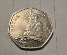 Peter Rabbit with carrot 50p coin - 2018