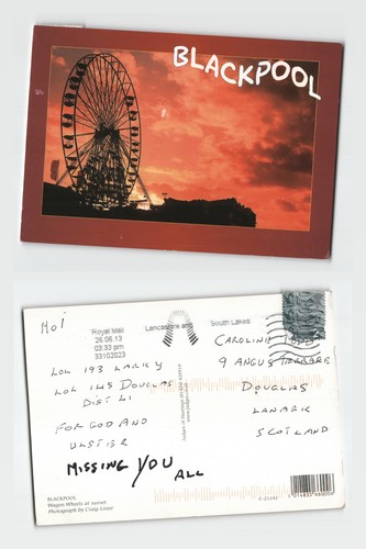 Postcard blackpool wagon - postcard,