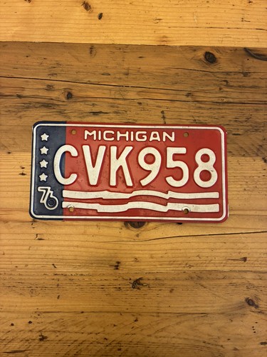 Vintage michigan license - michigan, us