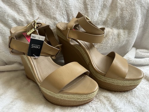 Next cream platform strappy - cream,