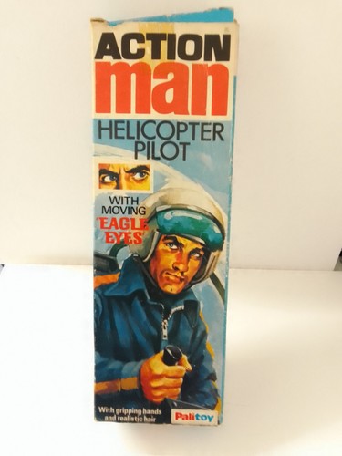 Vintage action man helicopter - man,