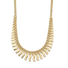 Ladies 9ct Yellow Gold Cleopatra Necklet - 18" - 11.5g