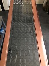 Console Table, Cast Iron, Wood Surround, Glass Top (Hand Made and Unique)