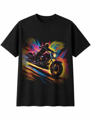 Chopper motorcycle neon retro - chopper,