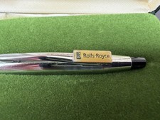 ROLLS ROYCE  VINTAGE CROSS CHROME Ball Point PEN Car ADVERTISING Original Box
