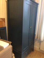Marks and Spencer’s Hastings Blue Double Wardrobe with One Drawer and One Shelf