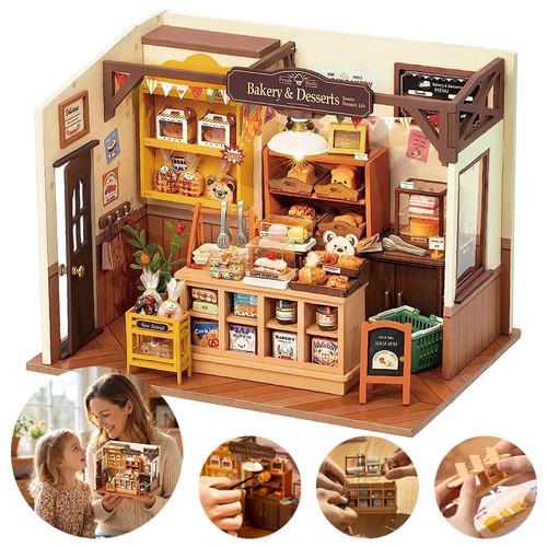 Led baking house diy miniature - diy,