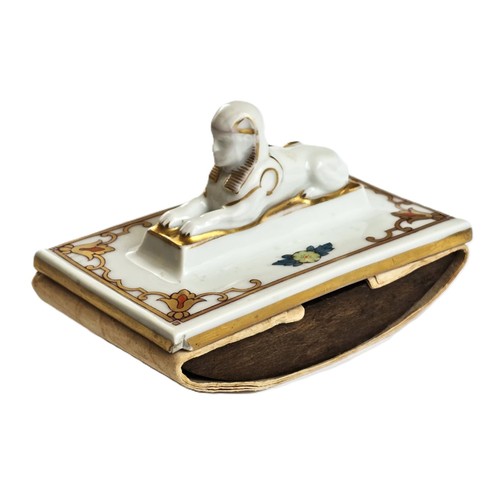Antique porcelain sphinx - antique, ink