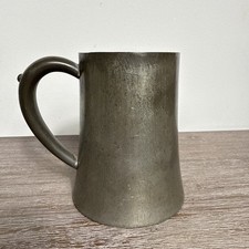 Antique Primitive Pewter Ale
