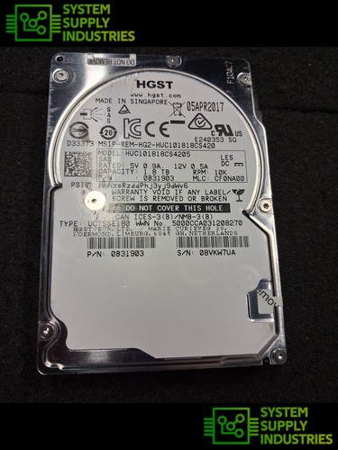 Hgst huc101818cs4205 8tb 10k - huc101818cs4205, 1.8tb