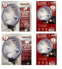 2X 9" ANGEL EYE ICE WHITE PAIR 12V CAR CHROME SPOTLIGHTS 4X4 BOAT SPOT LIGHT UK