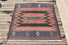 Turkish Rug 3x3 ft Handwoven