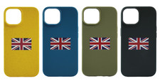 Union Jack case for iPhone 15 14 13 12 Mini British flag phone cover green blue