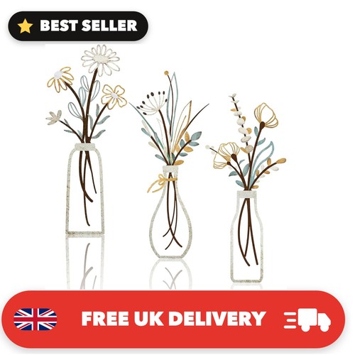 Pcs metal flower - 3, wall