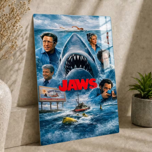 Jaws movie film metal sign - movie,