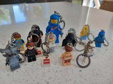 Lego Mini figure Key Chain Key Ring Light Torch Blue Spaceman & 11 others Bundle