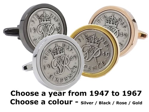 Lucky sixpence cufflinks - lucky,