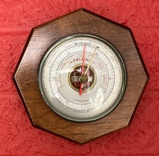 Vintage Octagonal Wall Stormoguide Barometer by Short & Mason Width 14cm (5.5")