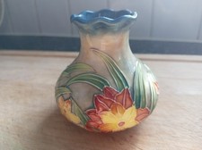 Perfect Old Tupton Ware hand painted 8 centimetre tall vase.