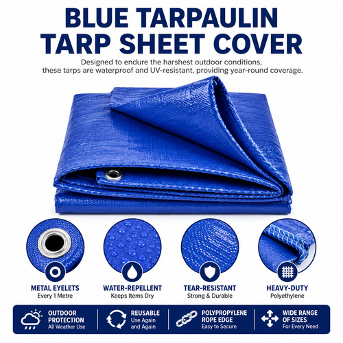 Heavy duty blue tarpaulin - heavy,