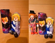 3 Porcelain clown Dolls