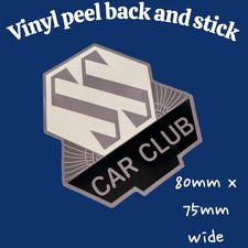 SS Car Club  vinyl sticker