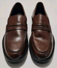 Dune London Leather Penny Loafers Shoes Brown Size uk 8 eu 42