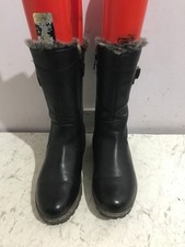 Heavenly feet faux leather UK 5 womens winter  Black boots shoes - GF