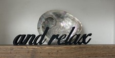 And Relax Word Sign Letters Free Standing Ornament Home Decoration Decor Gift